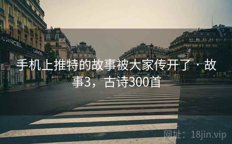 手机上推特的故事被大家传开了 · 故事3，古诗300首